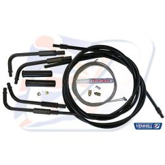 HD THROTTLE CABLE KIT BLACK. P