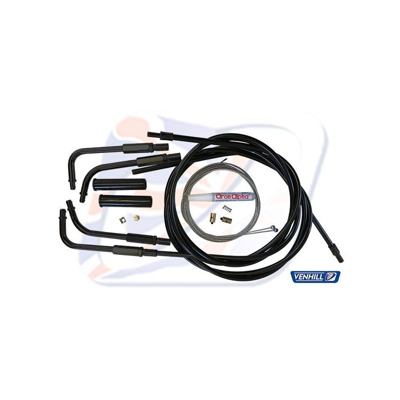 HD THROTTLE CABLE KIT BLACK. P