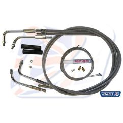 HD THROTTLE CABLE KIT BRAIDED.
