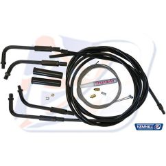 HD THROTTLE CABLE KIT BLACK. T