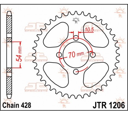 SPROCKET REAR 42T 428