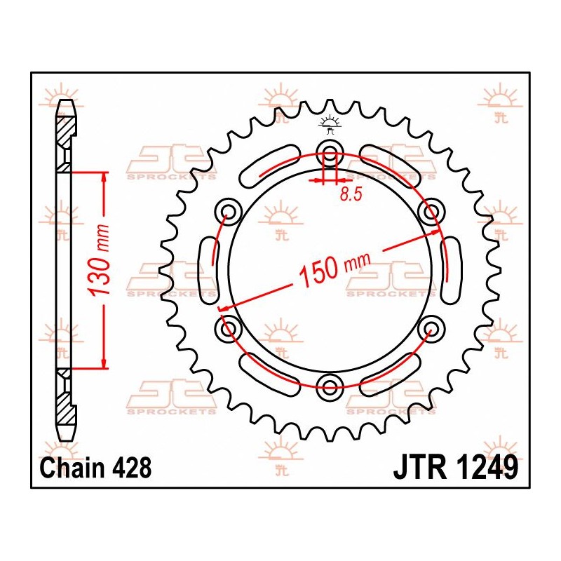 SPROCKET REAR 51T 428