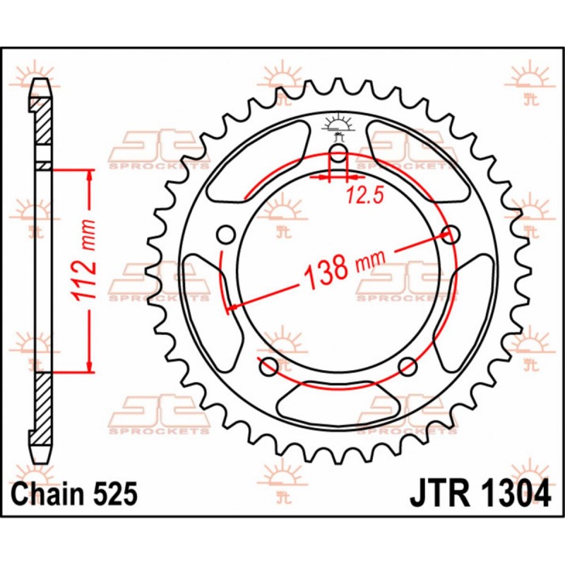 SPROCKET REAR 44T 525