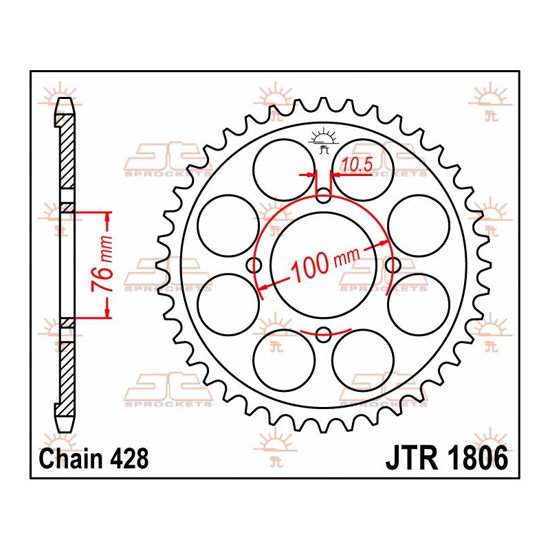 SPROCKET REAR 56T 428