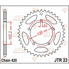 SPROCKET REAR 47T 420