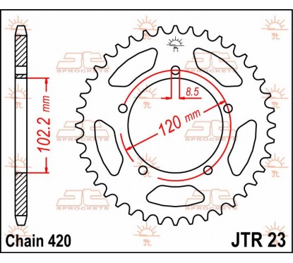 SPROCKET REAR 47T 420