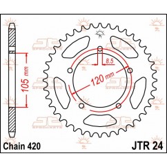 SPROCKET REAR 51T 420