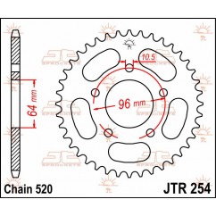 SPROCKET REAR 37T 520