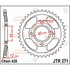 SPROCKET REAR 50T 428