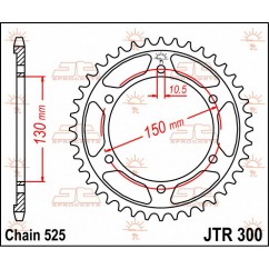 SPROCKET REAR 42T 525