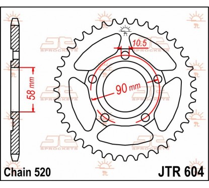 SPROCKET REAR 35T 520