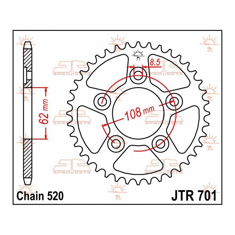 SPROCKET REAR 40T 520