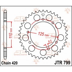 SPROCKET REAR 50T 420