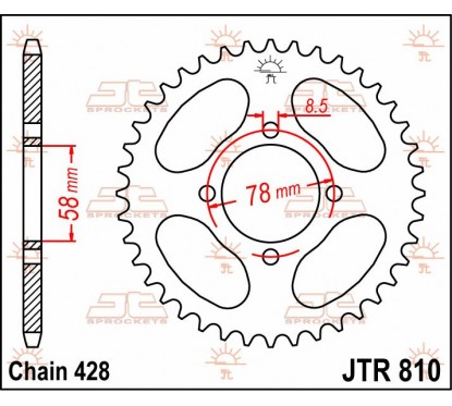 SPROCKET REAR 41T 428