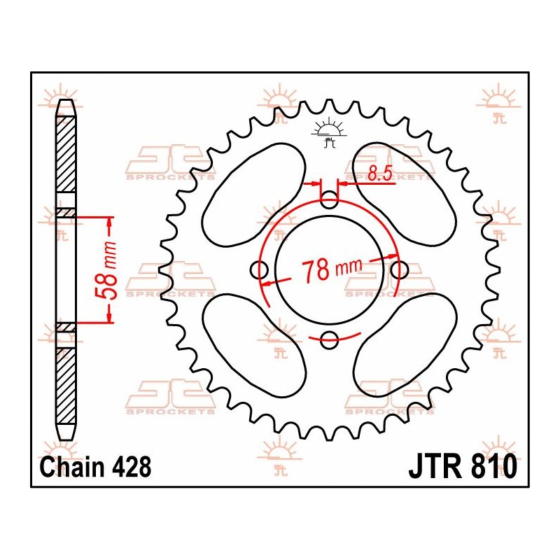 SPROCKET REAR 47T 428