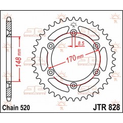 SPROCKET REAR 48T 520