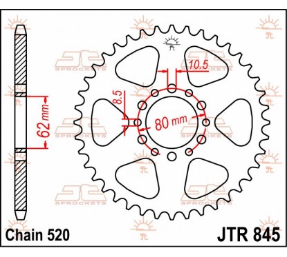 SPROCKET REAR 40T 520