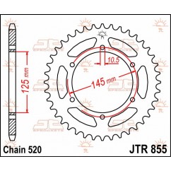 SPROCKET REAR 45T 520