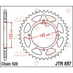 SPROCKET REAR 47T 520