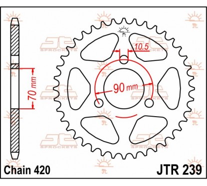 SPROCKET REAR 36T 420