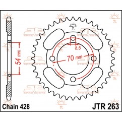 SPROCKET REAR 36T 428