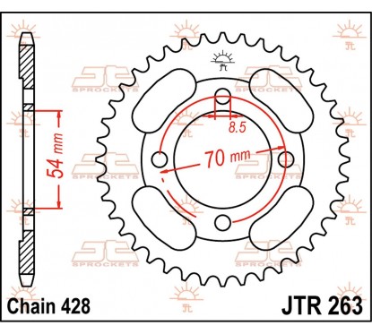 SPROCKET REAR 36T 428