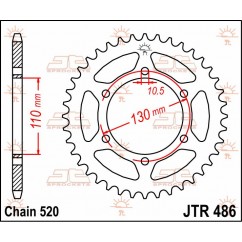 SPROCKET REAR 38T 520