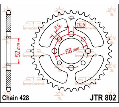 SPROCKET REAR 38T 428