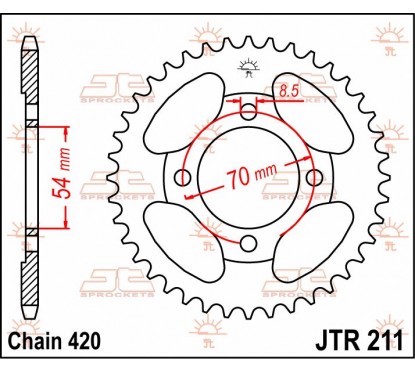 SPROCKET REAR 39T 420