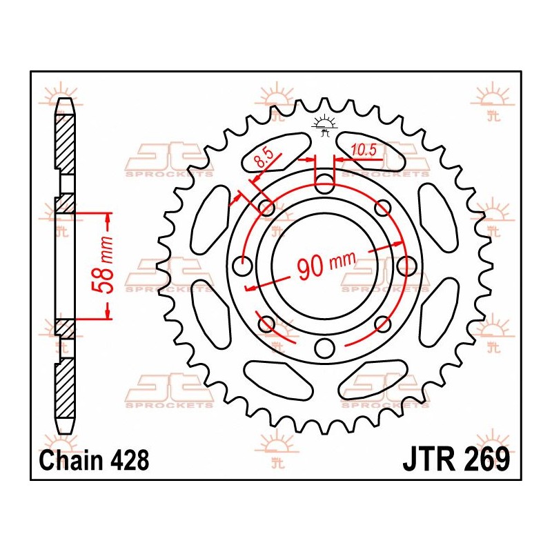 SPROCKET REAR 40T 428