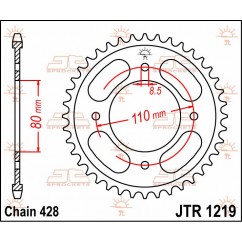 SPROCKET REAR 42T 428