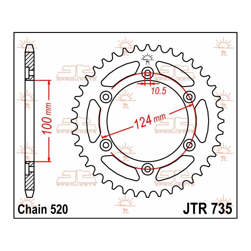 SPROCKET REAR 43T 520