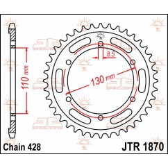 SPROCKET REAR 44T 428