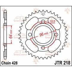 SPROCKET REAR 44T 428