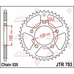 SPROCKET REAR 44T 520