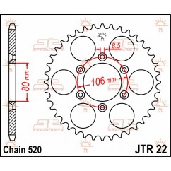 SPROCKET REAR 45T 520