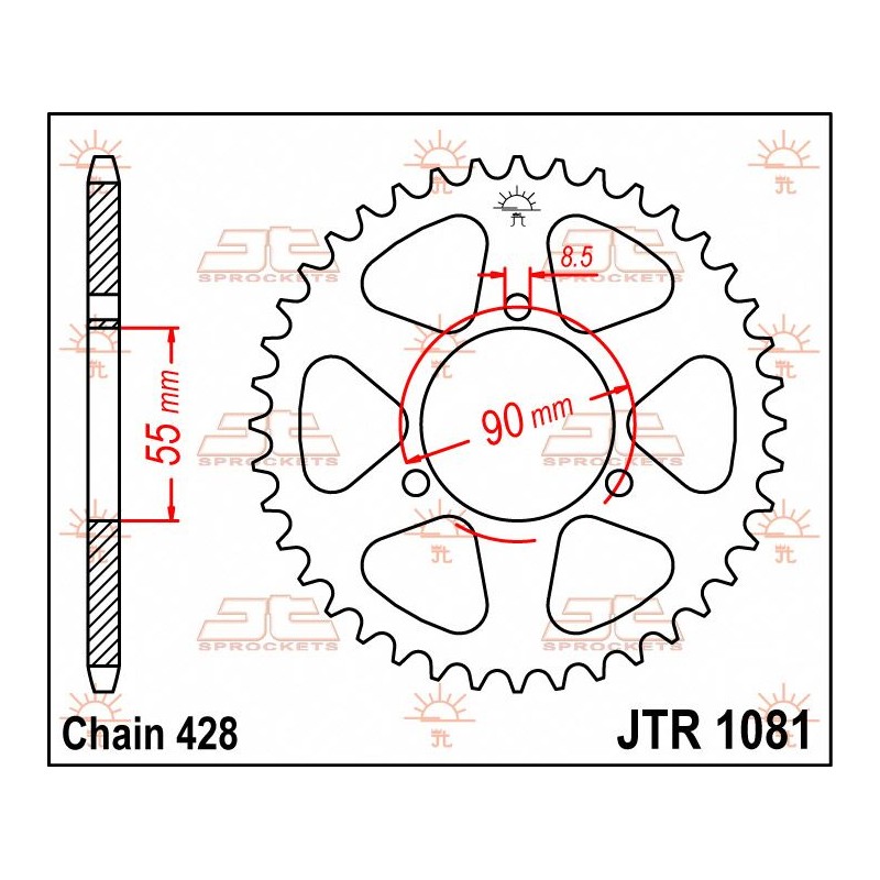 SPROCKET REAR 46T 428