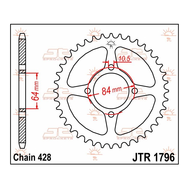 SPROCKET REAR 49T 428