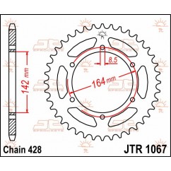 SPROCKET REAR 52T 428