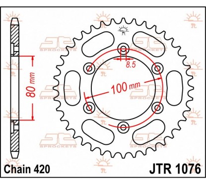 SPROCKET REAR 52T 420