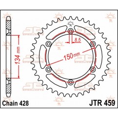 SPROCKET REAR 52T 428