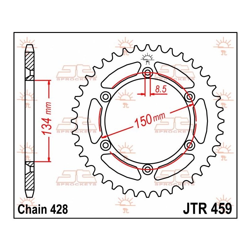 SPROCKET REAR 52T 428