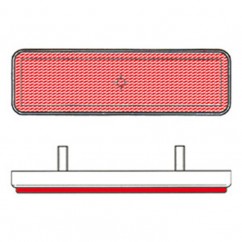 Catadioptre V PARTS rectangle 96x27mm rouge