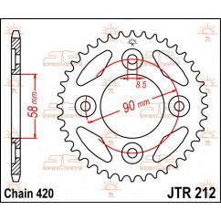 SPROCKET REAR 37T 420