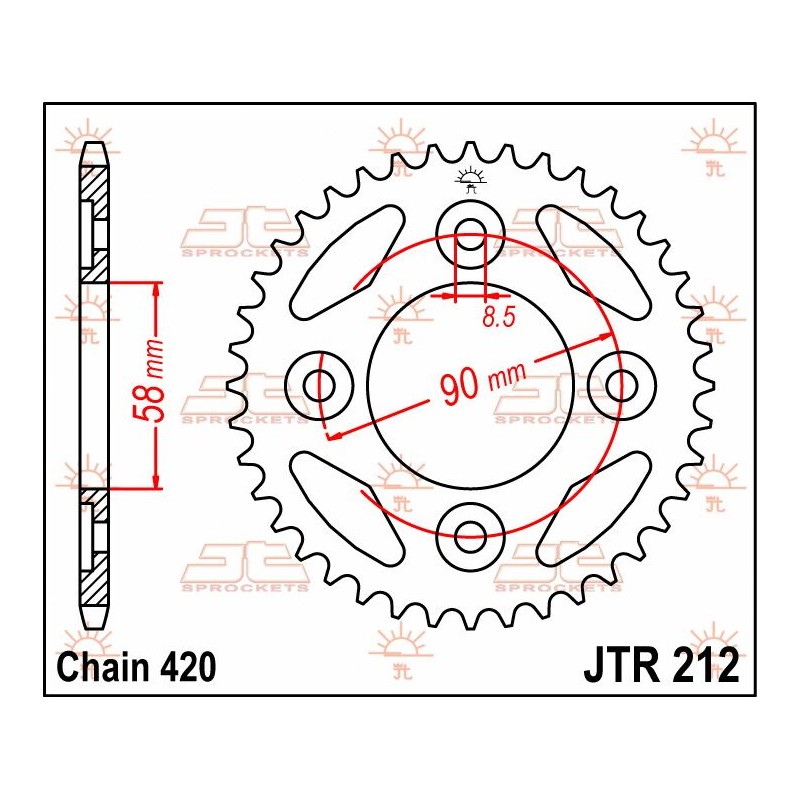 SPROCKET REAR 37T 420