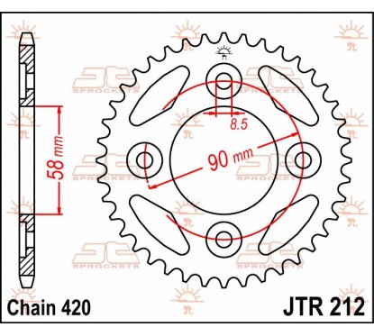 SPROCKET REAR 37T 420