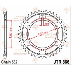 SPROCKET REAR 43T 532