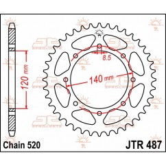 SPROCKET REAR 38T 520