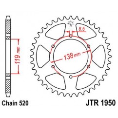 REAR SPROCKET 48T 520