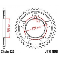 SPROCKET REAR 42T 525